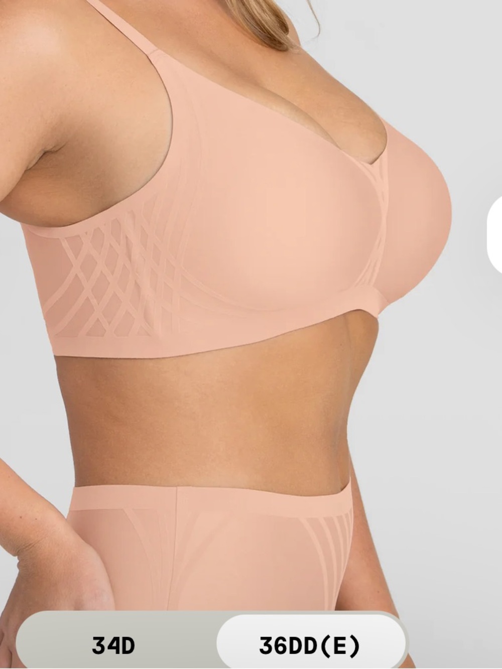 Honeylove Silhouette Bra Wirefree Support 38D/DD(E)